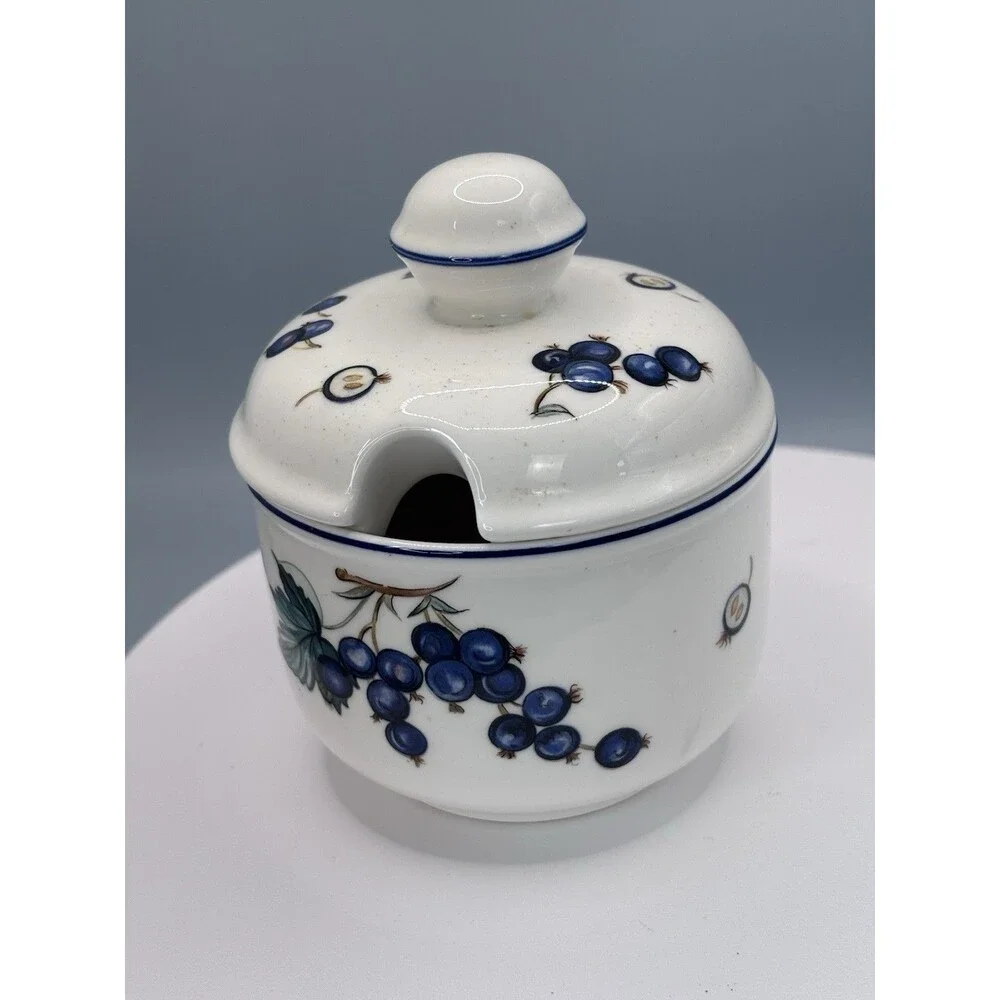 Villeroy And Boch anno 1748 Luxembourg Malaga Grapes Jam Jar Sugar bowl Vintage